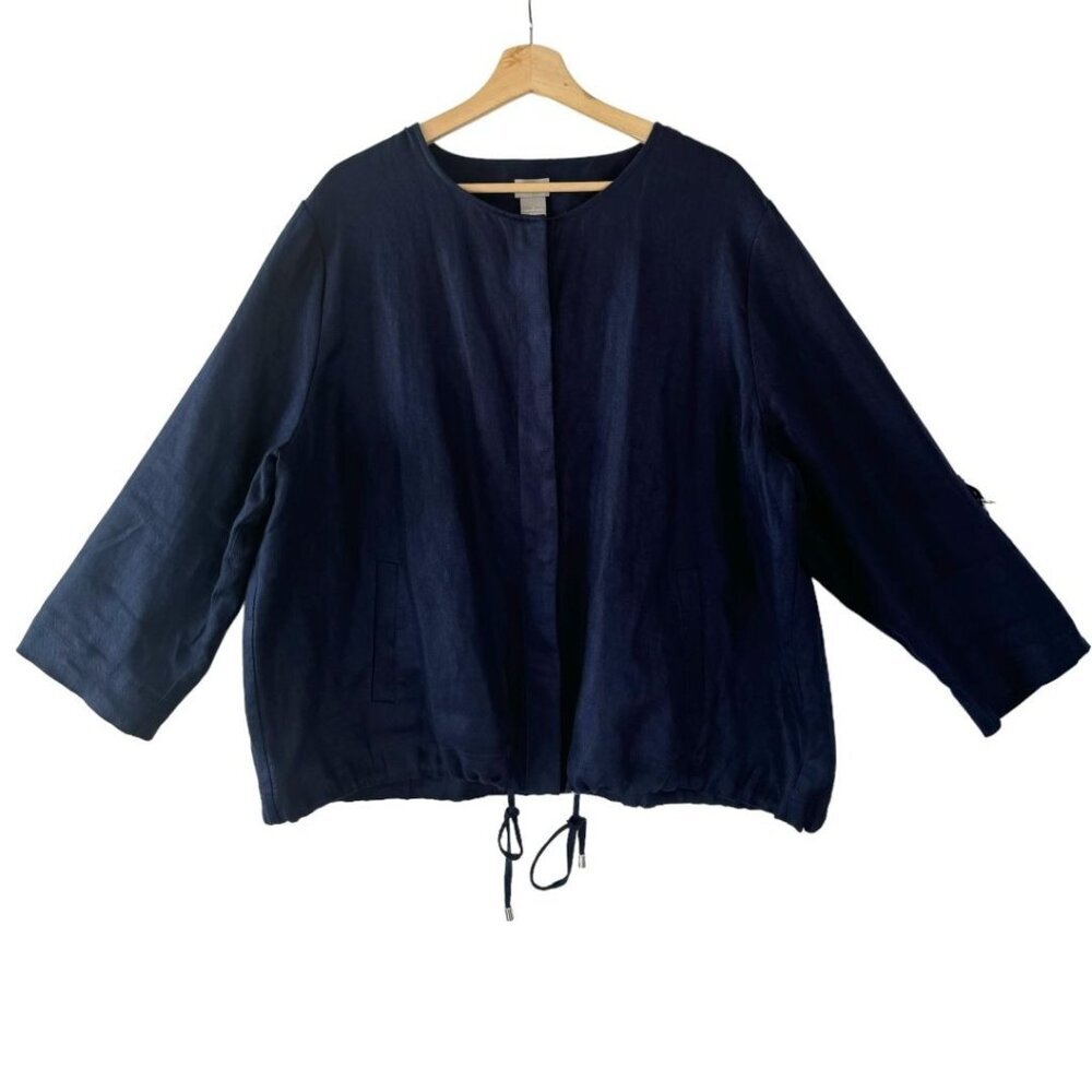 Chico's Navy Blue jacket/blouse in EUC